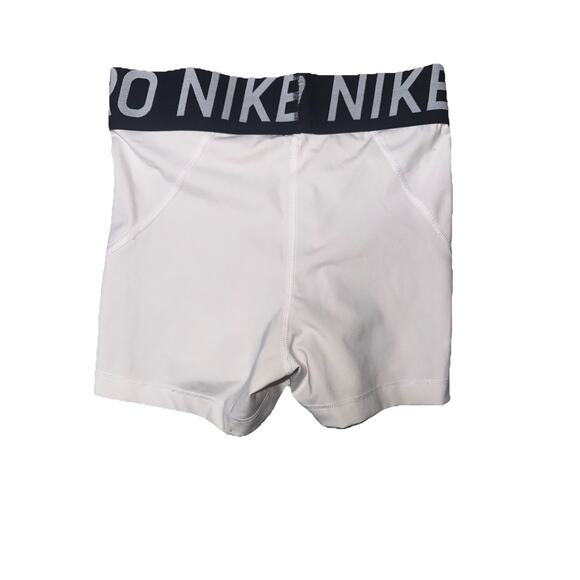 WHITE WOMENS NIKE PRO SHORTS SIZE SMALL EUC (Q4) - Picture 2 of 3